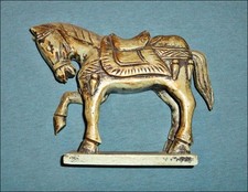 Pferdefigur /Statue auf Sockel - Holzpferd Deko-Pferd aus Holz L.23xH.18xT.6 cm