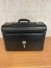 Aktentasche, Pilotenkoffer, Aktenkoffer schwarz Business, Vintage