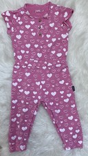 JAKO-O Jumpsuit Overall Einteiler rosa mit Herzen in Gr. 68/74  TOP ZUSTAND