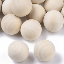 Natur holzperlen kugeln rund - natur,