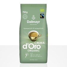 Dallmayr Crema d'Oro Organic 750g Kaffeebohnen, 100% Arabica, Bio-Kaffee