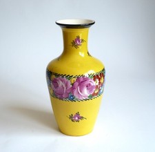 ! Vase Porzellanmalerei Franz Junkersdorf Dresden Steinguthandlung um 1915 !