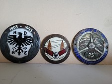 Drei Alte u. Uralte Emaillierte Oldtimer Plaketten 