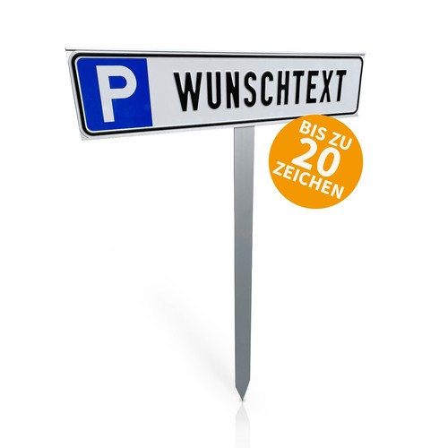 Parkplatzschild mit pfosten - mit,