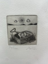 Radierung Bild Elefant In