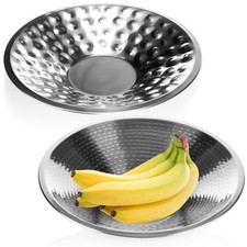 2x Deko-Schale aus Metall - dekorative Design-Schüssel