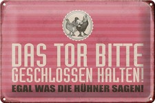 Schild Blech 30x20cm - Made in