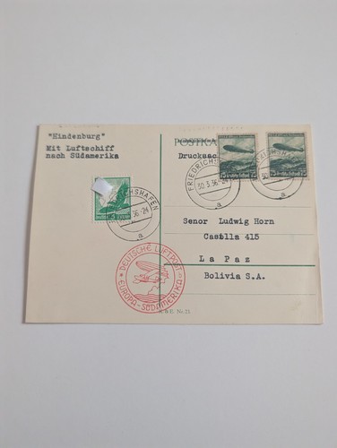 Zeppelin beleg südamerika - zeppelin,