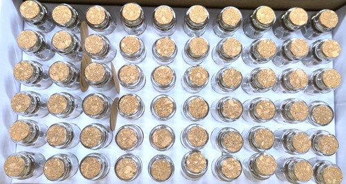 60x glasfläschchen mit korken - 60x,