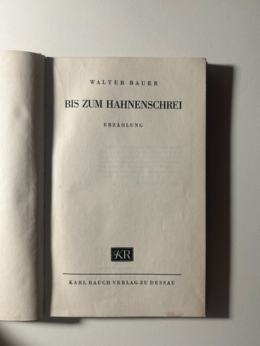 Walter bauer bis zum - bauer,