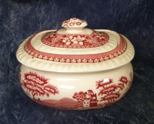 Spode tower red 1 zuckerdose - tower,
