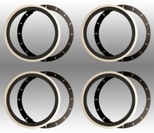 4x Weißwandringe 13" schwarz