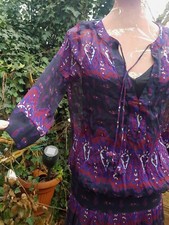 *ZARA* Traum 100% Seide Kleid Tunika Gr S 36 Casual- Business-Boho 2 tlg Neu