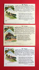 3 x Erzgebirge Lied AK von ANTON GÜNTHER Nr. 18 Mei Vaterhaus  ( 46976