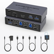 8K KVM Switch for 2 Computers