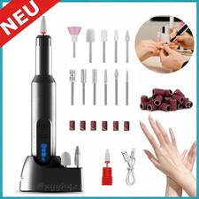 Nagelfräser Fräser Elektrische Nagelfeile Akku Profi USB Set Pediküre Maniküre.