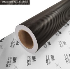 98,65€/m² Autofolie Carbon Schwarz 3M 2080 CFS12 Car Wrapping 152cm x 20cm Luftk