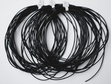 Ø 1 mm  5 Meter Rinder Leder Band Schnur Kordel Schwarz für Halsketten Armbänder
