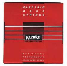 Warwick red strings - red, bass