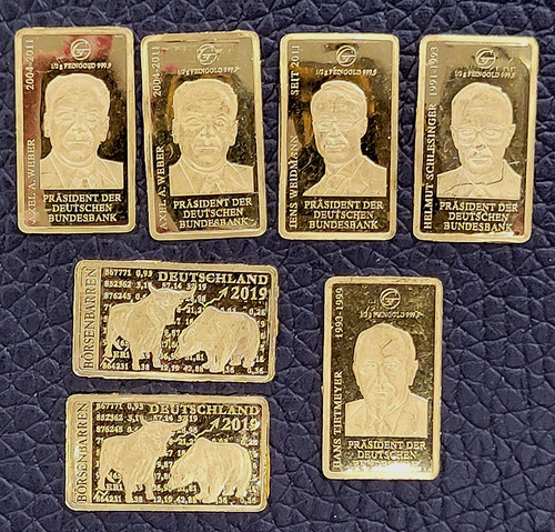 Goldbarren 5 gramm - 7x, 0,5