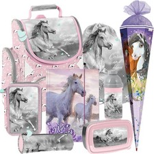 Pferde Horse Einhorn Schulranzen Tornister Ranzen Tasche Rucksack Set Schultüte
