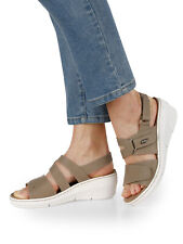 Naturläufer Sandalen Sandaletten Klettsandalen Schuhe Leder taupe 40 42