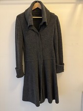 Strenesse Damen Schurwolle Wollantel, Virgin Wool Gr.36 Grau, Strickmantel 