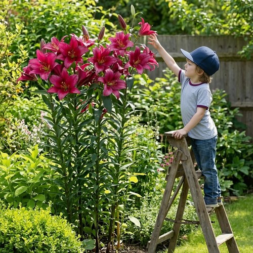 Lilien zwiebeln garten - lilien,