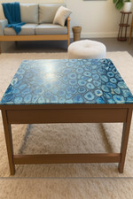 24 " Blau Achat Quadratischer