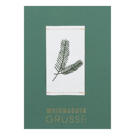 Stickkarte weihnachtsgrüße - stickkarte, "weihnachtsgrüße"