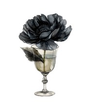 Aquarell Blumen Glas 9x9 cm