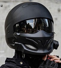 Graues Full-Face-Motorradhelm