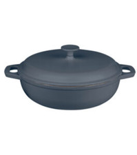 GSW Gusseisentopf inkl. Deckel 30cm blau Küche Schmortopf Bräter Suppentopf Neu