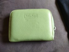 Tristano Onofri Geldbörse Portemonaie Brieftasche Leder wie neu Limette Hellgrün