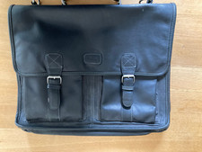 Schwarze Ledertasche  Lehrertasche Vintage mit Schulterriemen sehr guter Zustand