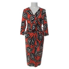 Diane von Furstenberg, Wickelkleid, Größe: 42, Schwarz/Rot/Mehrfarbig -XEK