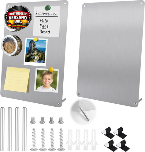 Magnettafel edelstahl 32x22cm - edelstahl,