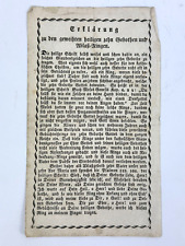 Antikes Gebet Erklärung Zehn Gebote Ablass Brief Schreiben Flugschrift Alt 18 Jh