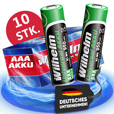 10 x AAA Mikro AKKU Wilhelm Universal Batterien wiederaufladbar 1,2 V HR03