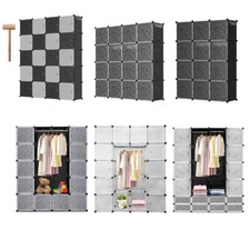 Regalsystem Kleiderschrank 24/20 Würfel Stabil mit Türen DIY Kunststoff