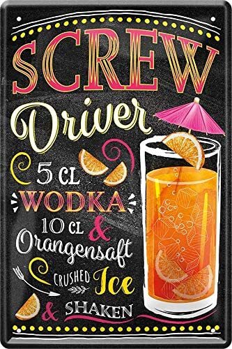 Blechschild cocktail rezept - blechschild,