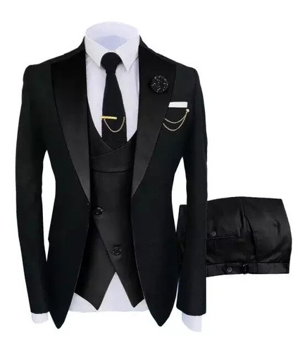 Herren spitzes revers schwarz - revers,
