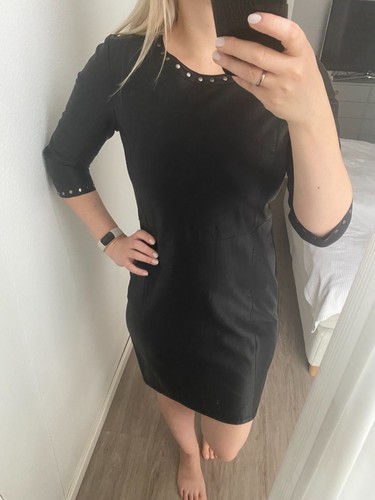 Lederkleid mit nieten - lederkleid, m