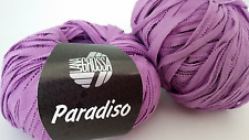 550 g Paradiso Lana Grossa Bändchengarn Fb 002 lila flieder 100 % Baumwolle 