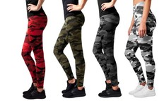 Damen camo leggings - camo,