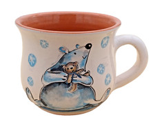 Kunst Keramik Maus Tasse