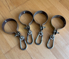 4x Schaukelhaken für Rundholz Ø 10 cm Schaukelschelle rund + Karabiner-Haken