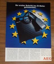 Seltene Werbung AEG TELECAR CD Autotelefon - Grenzenlos C-Netz D-Netz 1991