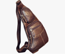 Leder Schultertasche Sling
