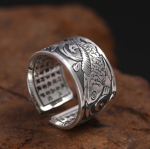 I07 ring buddhistisch - buddhistisch, fisch